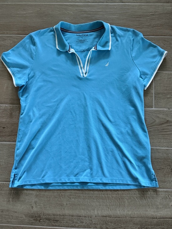 Nautica Tops - Nautica Ladies Angel Blue Polo Shirt – Size XL (14–16)